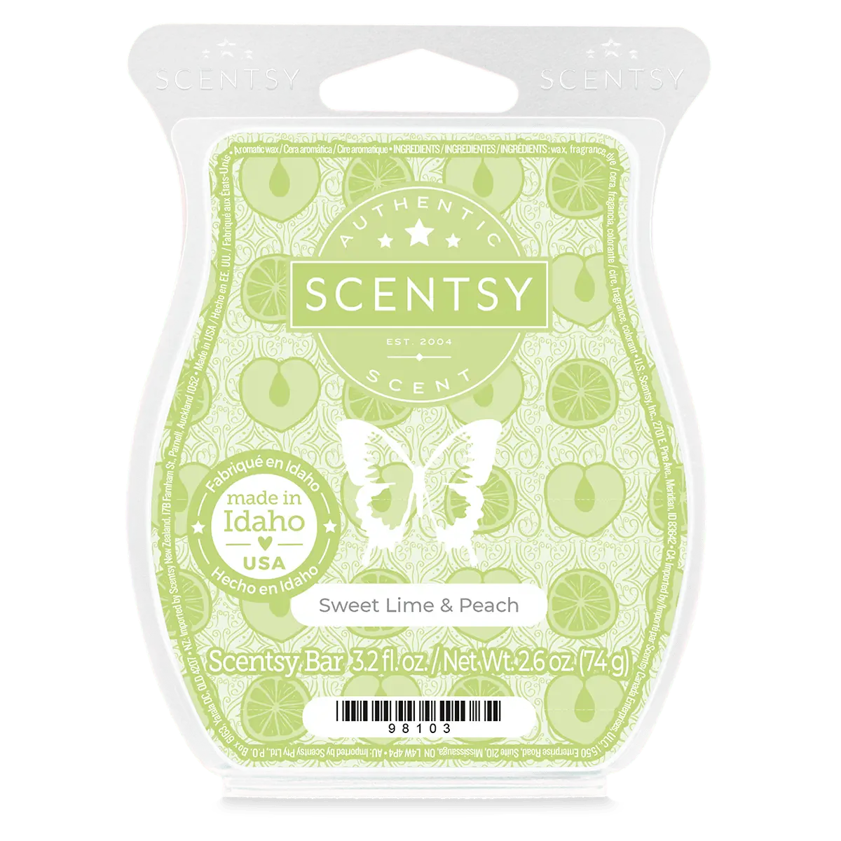 Scentsy Bar Sweet Lime & Peach